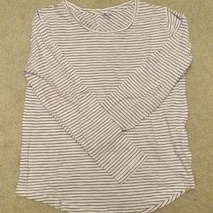 Madewell striped light weight long sleeve shirt